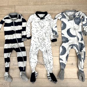 Burt’s Bee Zipper Sleepers Lot 18 months